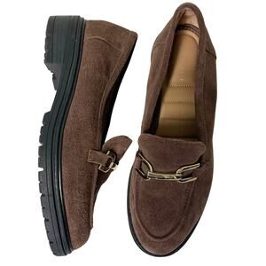 Kelly & Katie Women's Platform Brown Chunky Loafer Oxford Shoes Size 9.5M